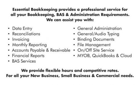 Essential Bookkeeping BAS & Administration Services - Accountant Find 1